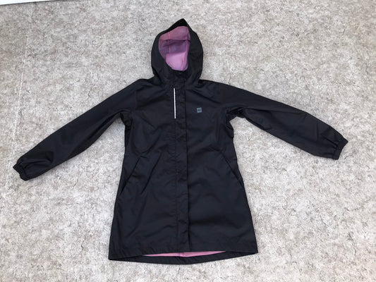 Rain Coat Child Size 14 MEC Youth Black Pink Long Excellent