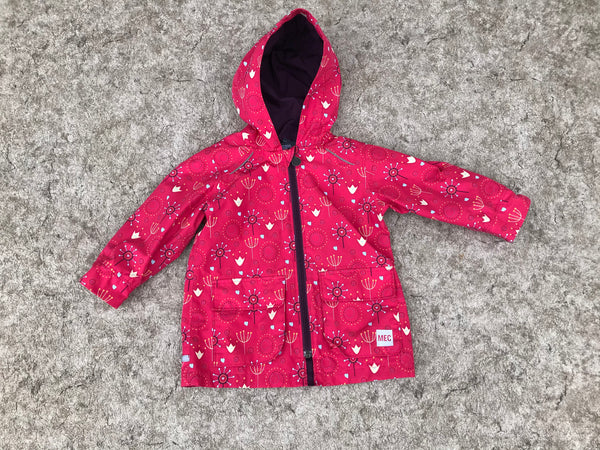 Rain Coat Child Size 18 mth MEC Red Multi