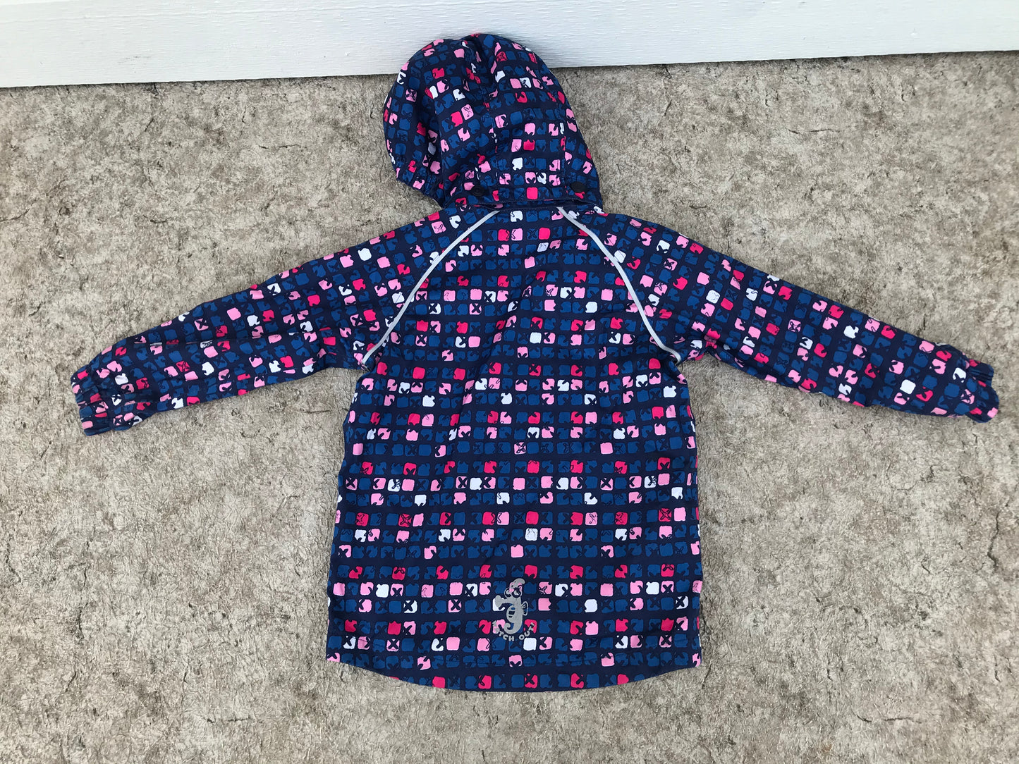 Rain Coat Child Size 3-4 Killtec Breathable Waterproof Windproof Blue Pink Excellent