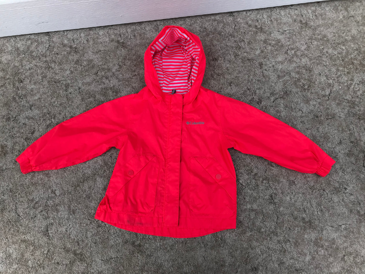 Rain Coat Child Size 3 Columbia Brilliant Coral