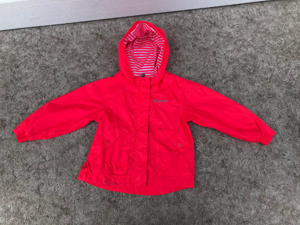 Rain Coat Child Size 3 Columbia Brilliant Coral