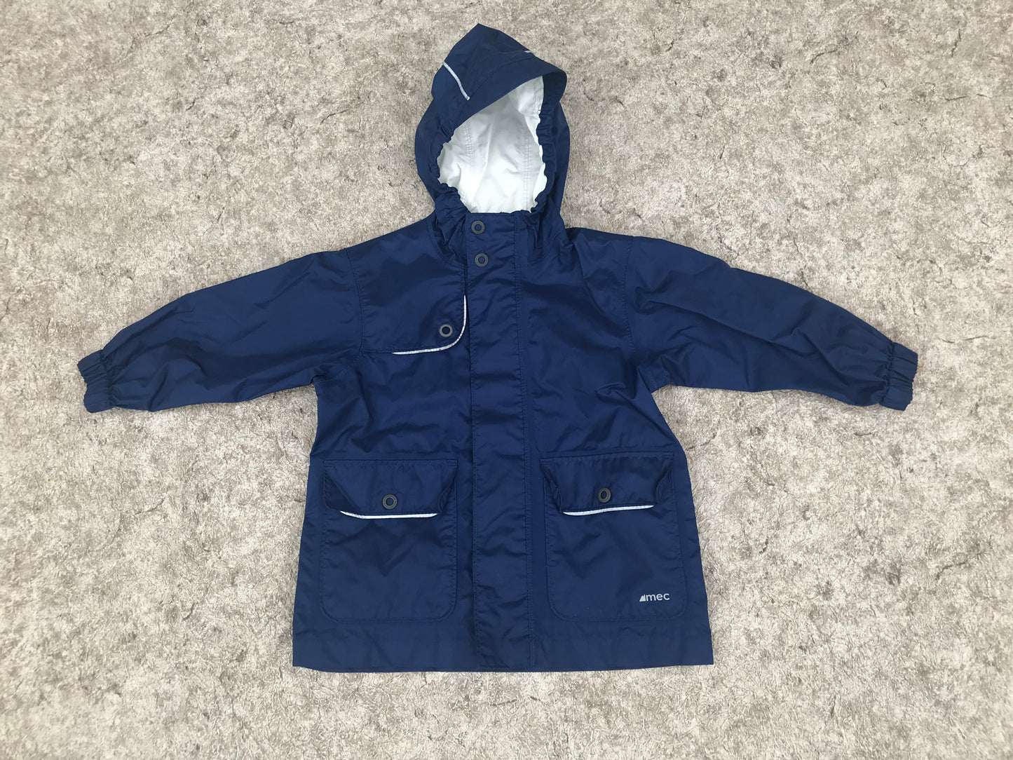 Rain Coat Child Size 3 MEC Marine Blue Waterproof