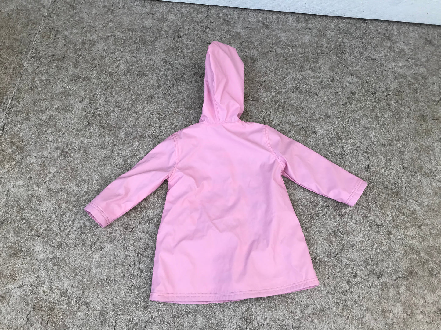 Rain Coat Child Size 4 Hatley Pink Navy and White