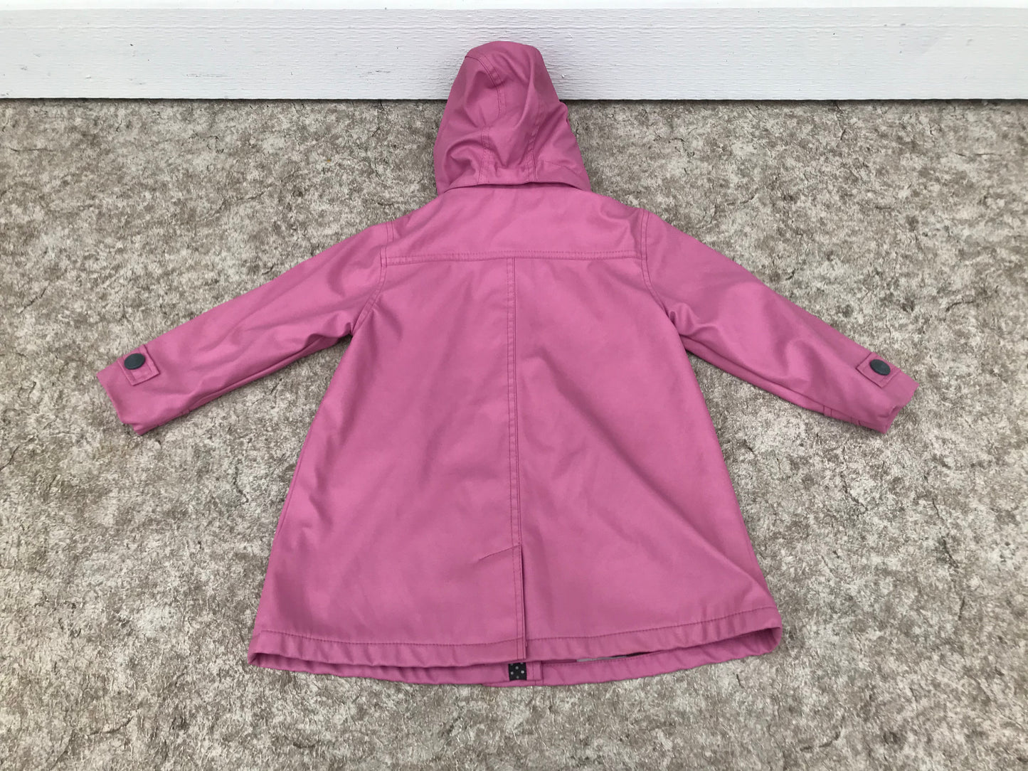 Rain Coat Child Size 4 Hatley Pink With Black White Lined
