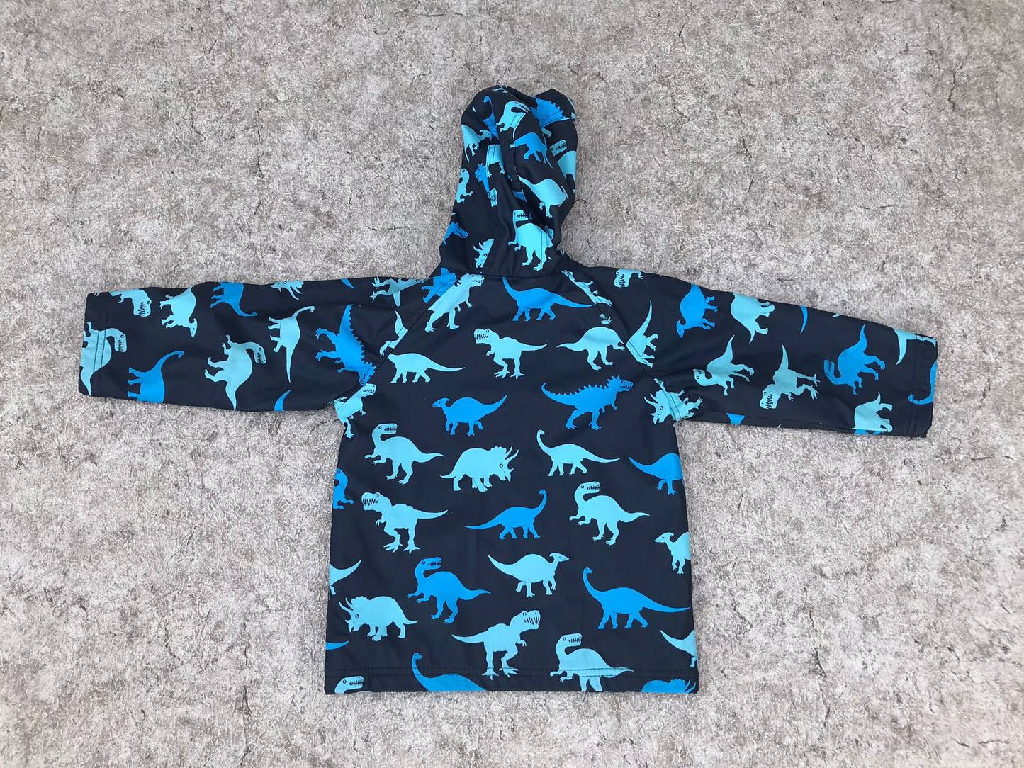 Rain Coat Child Size 4 Hatley Red Blue Dinosaurs