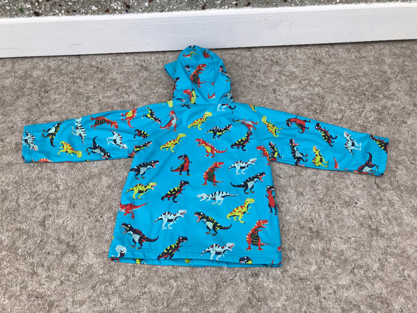 Rain Coat Child Size 5 Hatley Blue Dinosaurs Excellent