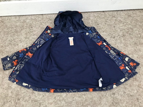 Rain Coat Child Size 5 Joe Sea Life Marine Blue Multi As New
