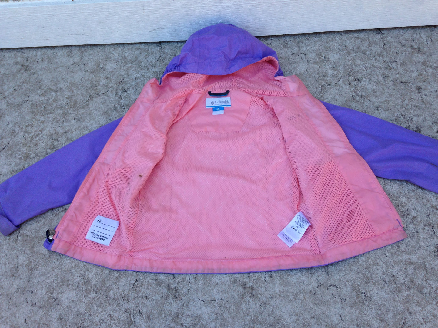 Rain Coat Child Size 6 Columbia Purple Pink
