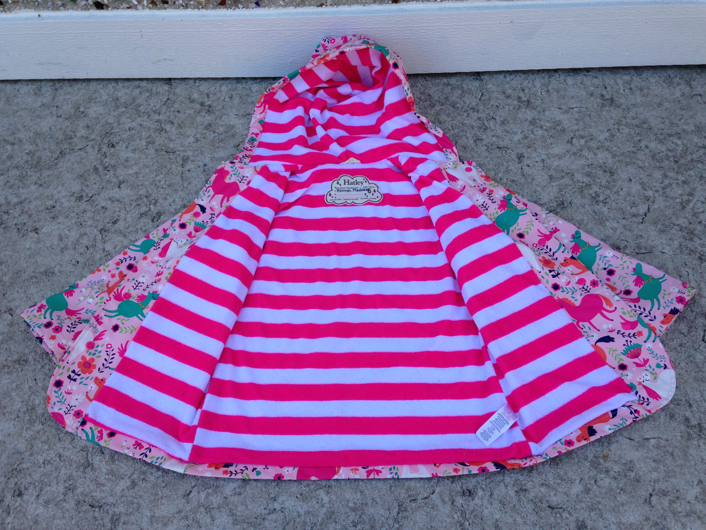 Rain Coat Child Size 6 Hatley Pink Pony Waterproof