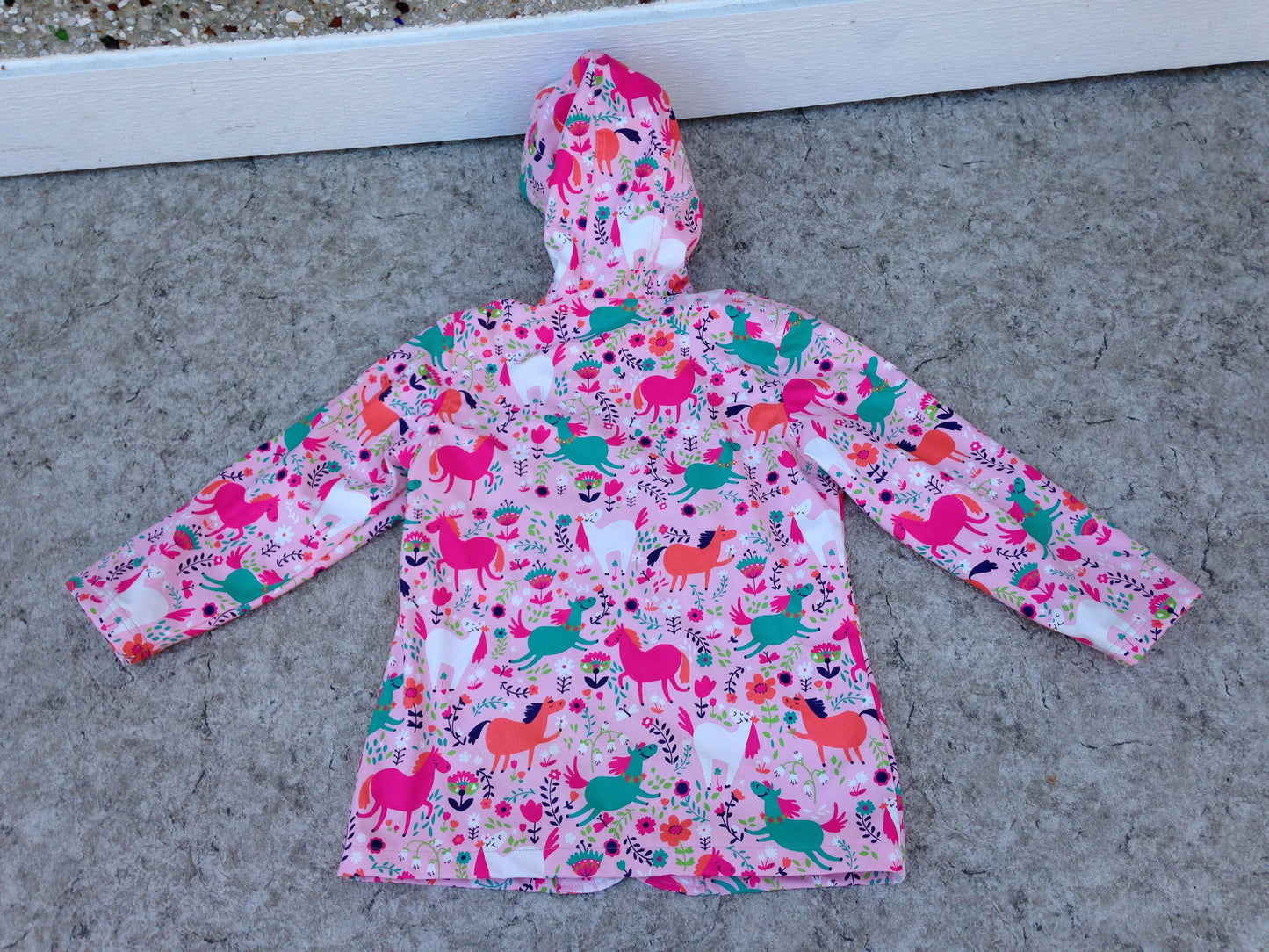 Rain Coat Child Size 6 Hatley Pink Pony Waterproof