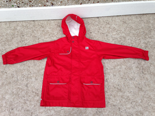 Rain Coat Child Size 6 MEC Red With Reflectors Waterproof Excellent