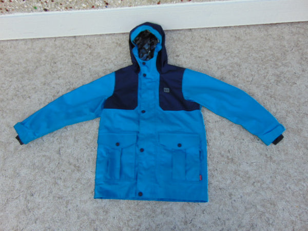 Rain Coat Child Size 8 MEC Marine Blue And Aqua