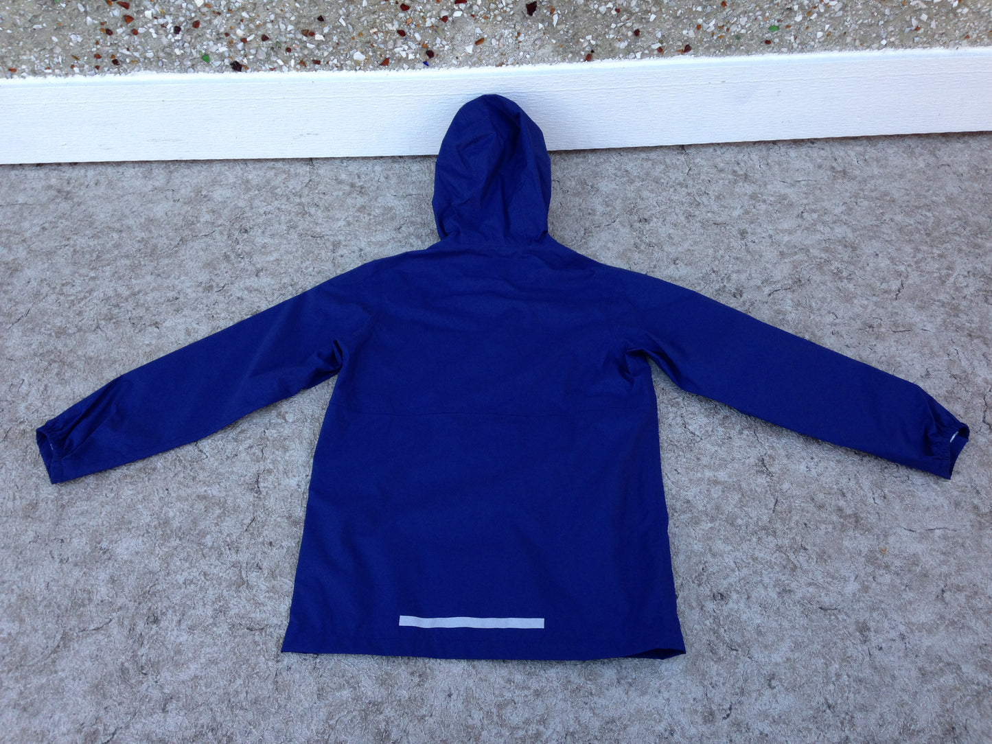 Rain Coat Child Size 8 MEC Marine Blue New Demo Model Reflectors