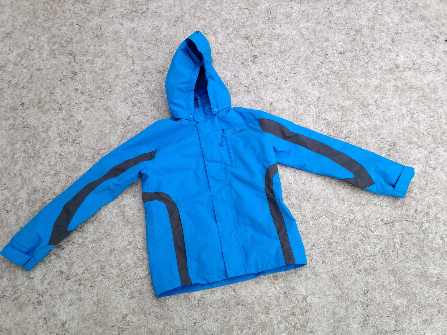 Rain Coat Child Size 9-10 Mtn Warehouse Blue Dk Grey Rain Coat Only No Fleece Liner