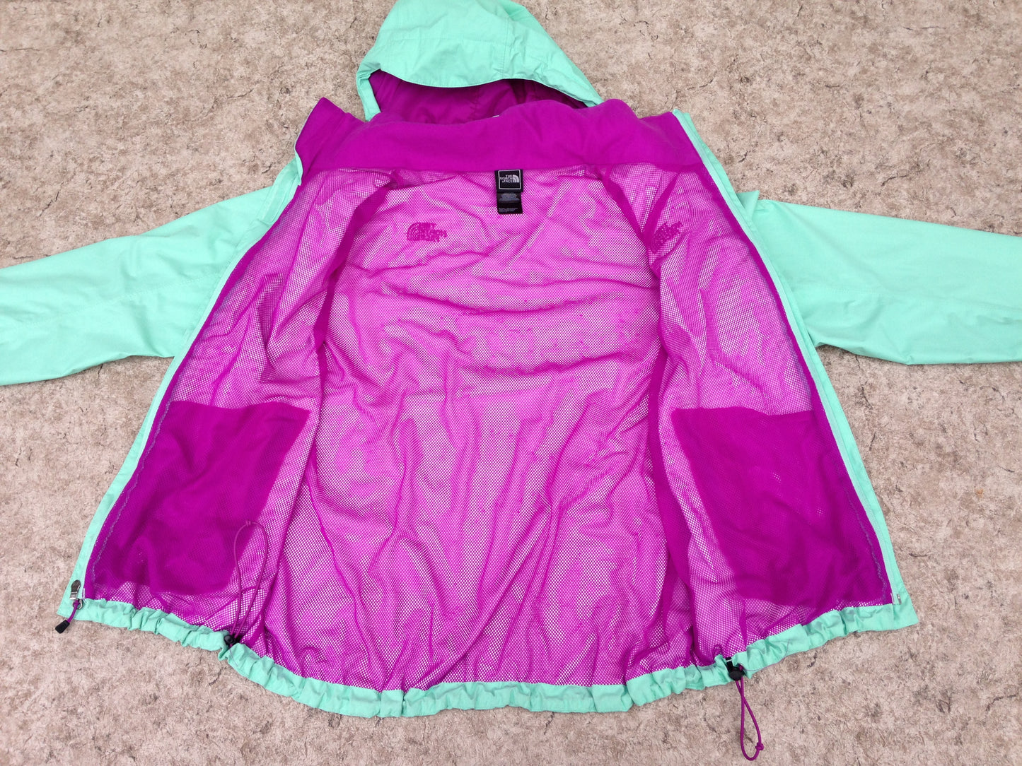 Rain Coat Ladies Size Large The North Face Teal and Purple Excellent
