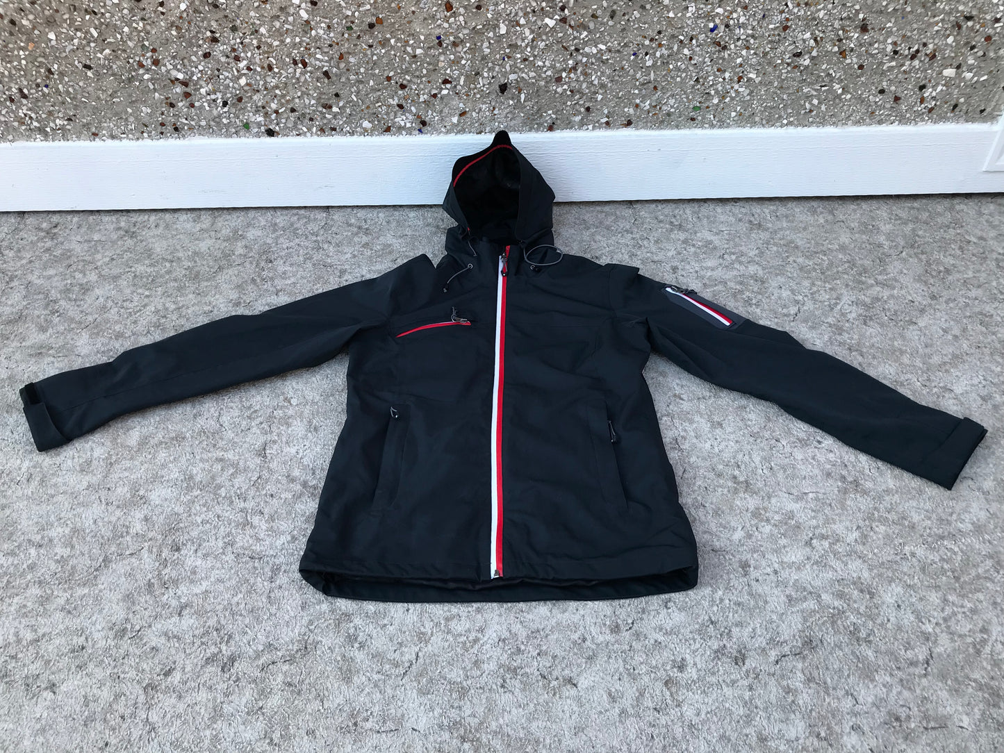 Rain Coat Ladies Size Medium Killtec Navy Black Red Water and Wind Proof As New PT3440
