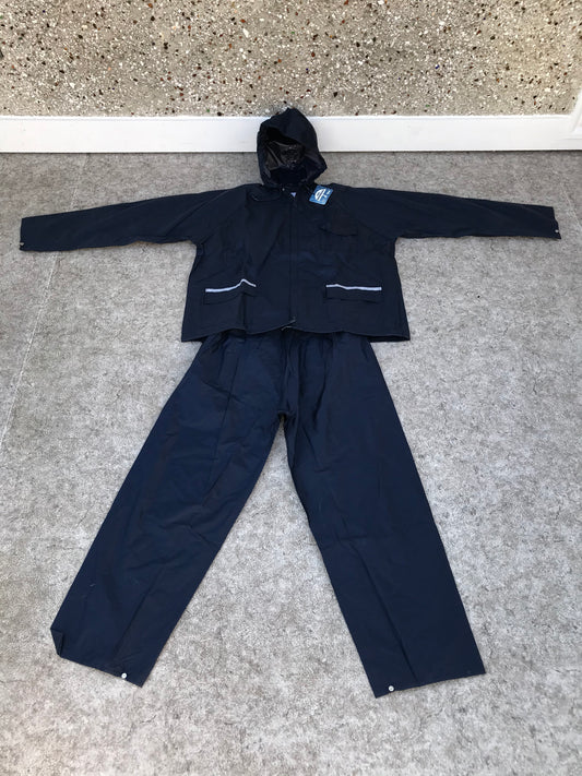 Rain Coat Men's Size X Large With Pants Viking 2 pc Set Marine Blue 100% Waterproof Motorcycle Bike Work Wear New With Tags