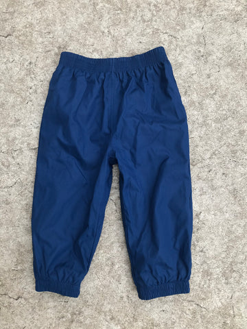 Rain Pants Child Size 24 Month Marine Blue Lined Inside As New