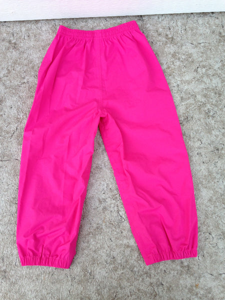 Rain Pants Child Size 4 Calikids Fushia Pink  Waterproof As New Excellent
