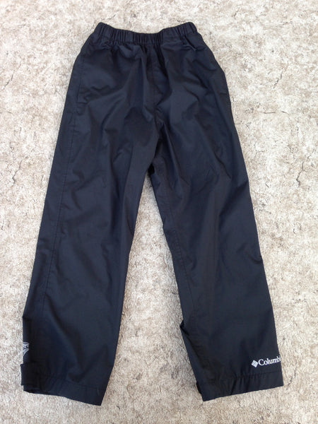 Rain Pants Child Size 7-8 Columbia Black Excellent