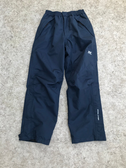 Rain Pants Ladies Size Small Helly Hansen Marine Blue Zippers Part Way Up Both Legs Excellent