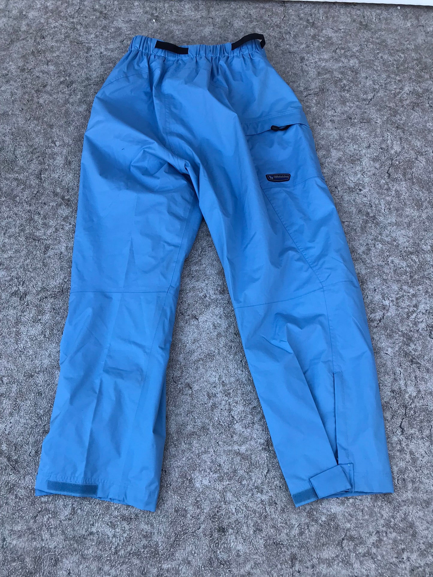 Rain Pants Ladies Size X Large Wetskins Aqua Blue Excellent