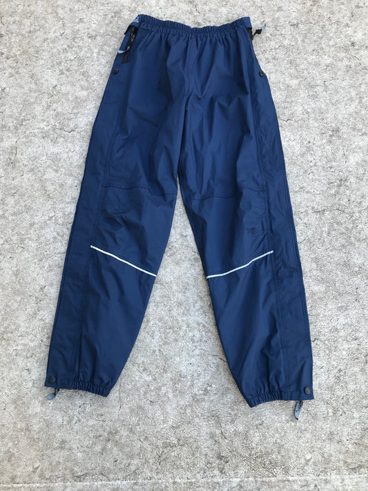 Rain Pants Men's Size Large Viking Marine Blue Waterproof Full Zippers UP Both Sizes Reflectors