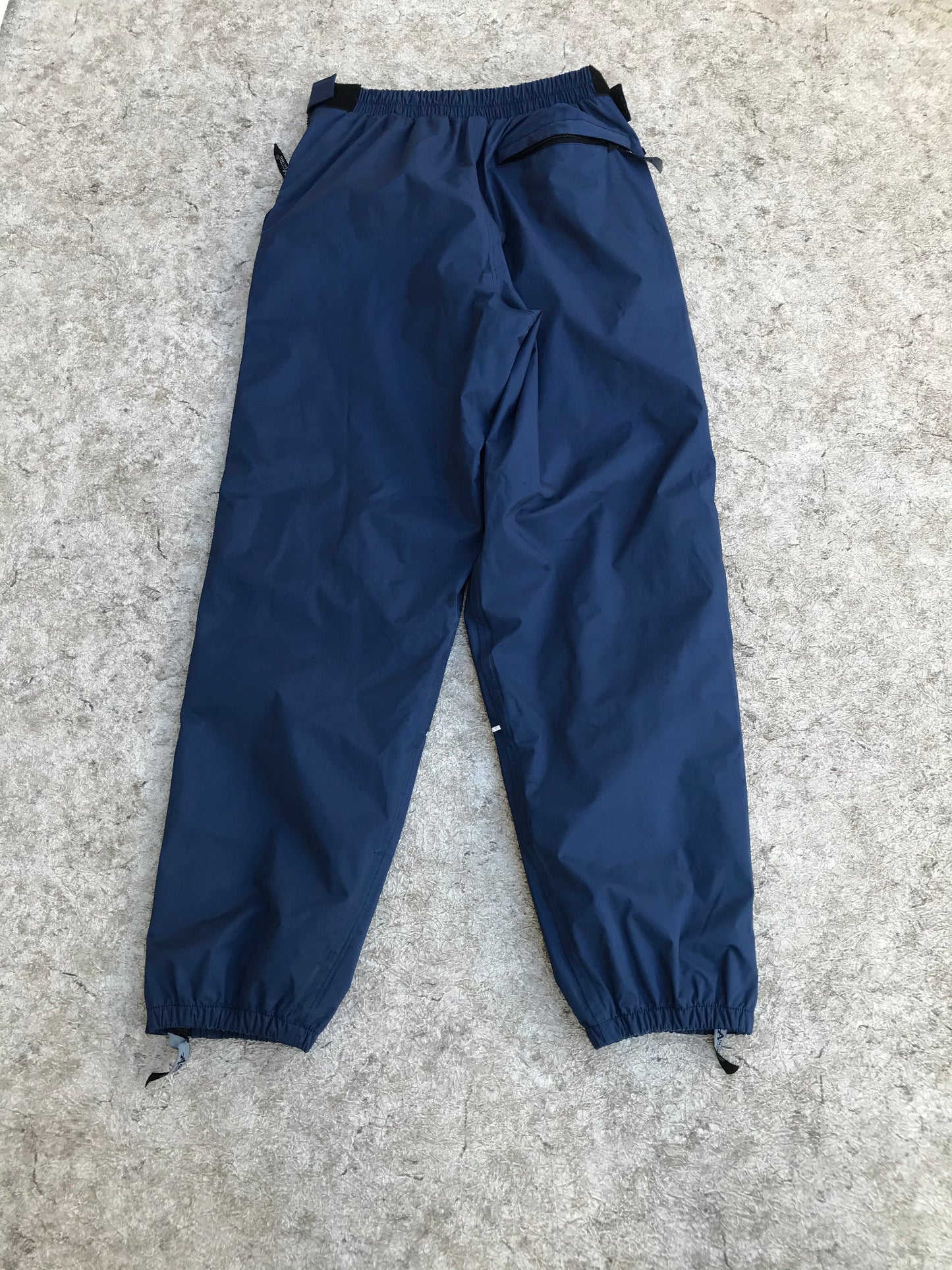 Rain Pants Men's Size Large Viking Marine Blue Waterproof Full Zippers UP Both Sizes Reflectors