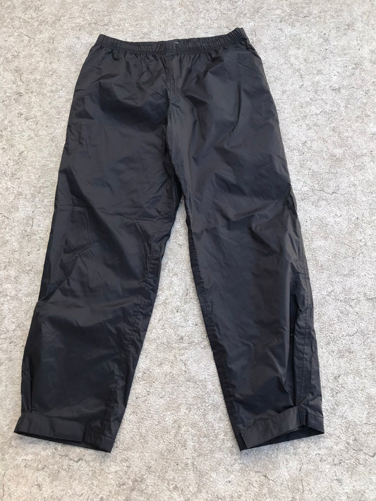 Rain Pants Men's Size Medium Deep River Black Velcro Cuffs Perfect New Demo Model