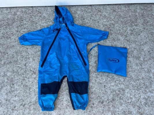 Rain Suit Child Size 18 Month Muddy Buddy Tuffo Pants Coat Blue With Bag