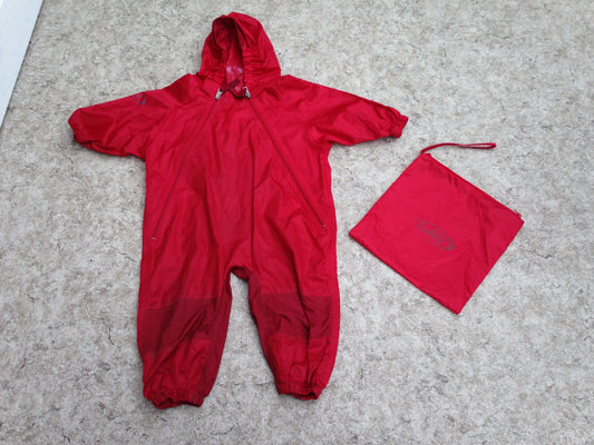 Rain Suit Child Size 18 Month Muddy Buddy Tuffo Pants Coat Red With Bag