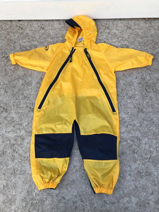 Rain Suit Child Size 3 Muddy Buddy Tuffo Pants Coat Yellow Navy New Demo Model