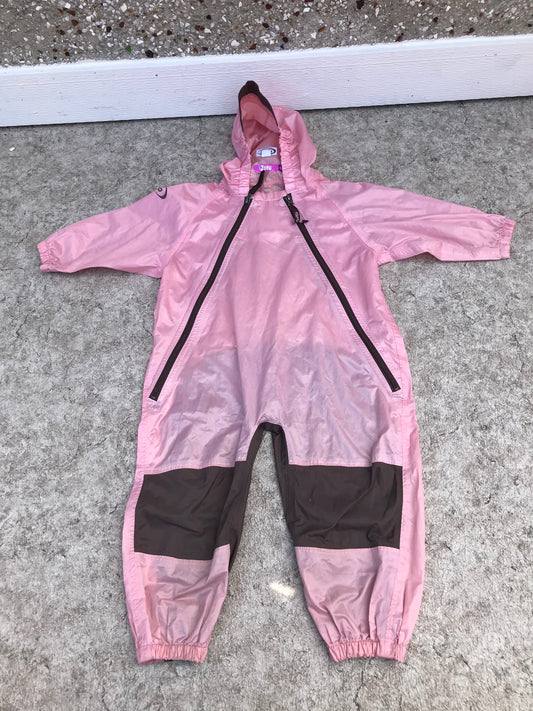 Rain Suit Child Size 4 Muddy Buddy Tuffo Pants Coat Pink Brown