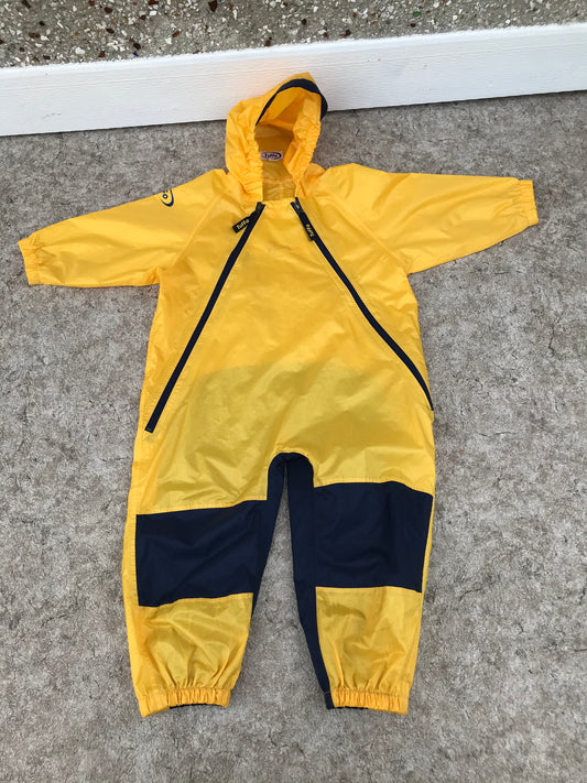 Rain Suit Child Size 5 Muddy Buddy Tuffo Pants Coat Yellow Navy Excellent
