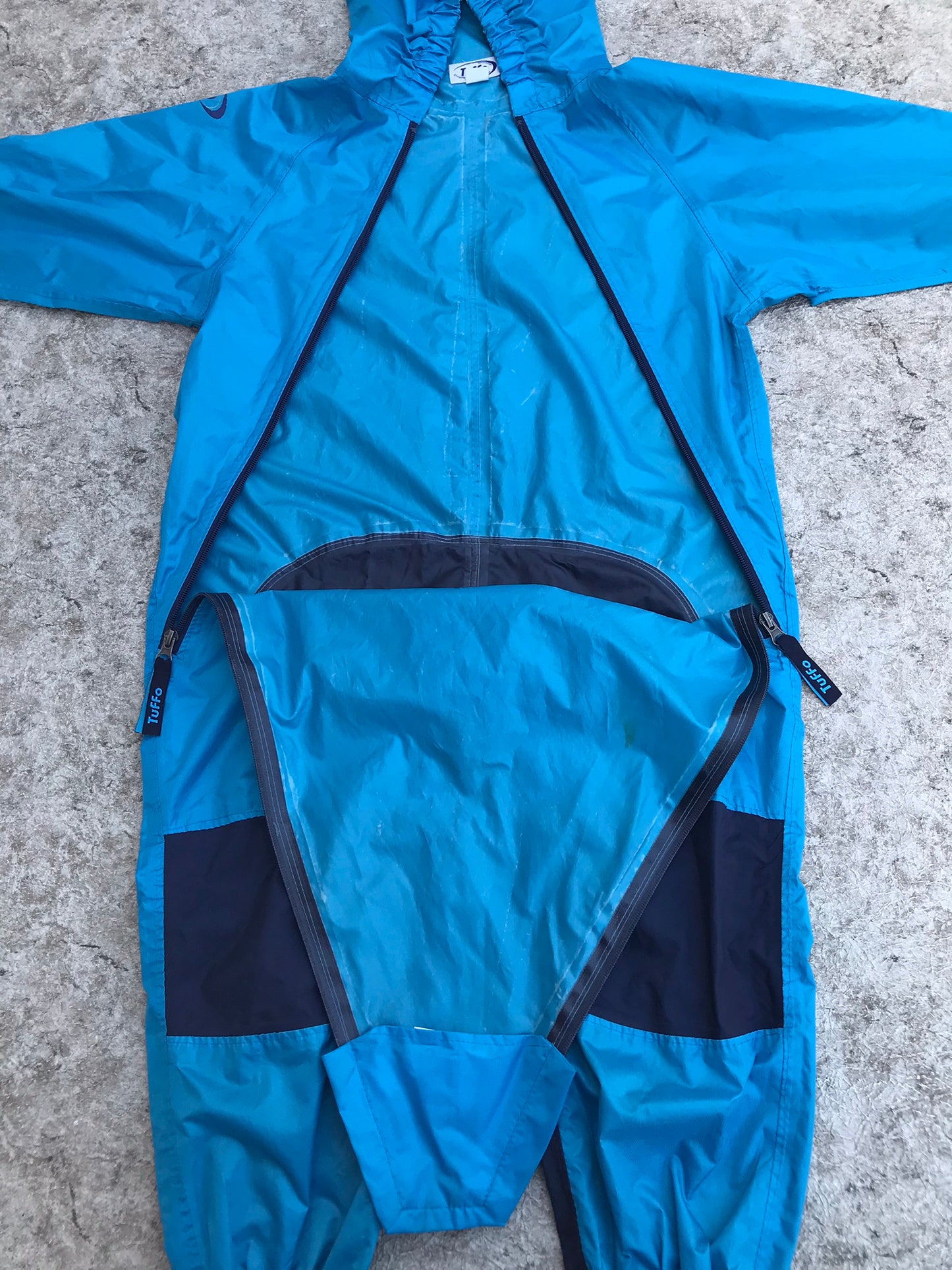 Rain Suit Child Size 5 Muddy Buddy Tuffo Pants Coat Blue and Navy New Demo Model