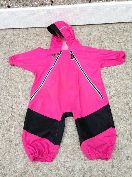 Rain Suit Size 12 Month Muddy Buddy Calikids Pants Coat Pink Black Minor Wear