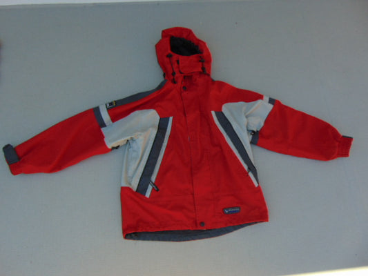 Rain Coat Child Size 10-12 Wetskins Red Grey