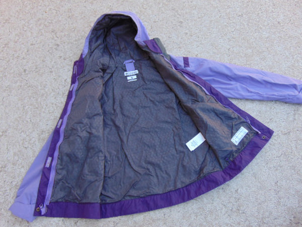 Rain Coat Child Size 14-16 Youth Columbia Purple and Grey Excellent
