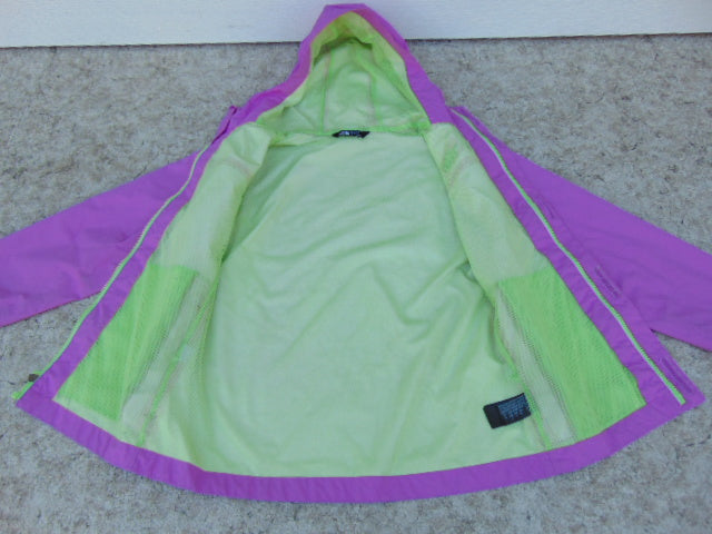 Rain Coat Child Size 14-16 Youth MEC Purple Lime Waterproof