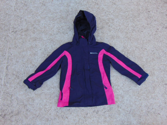 Rain Coat Child Size 5-6 MTN Warehouse Navy and Fushia Excellent