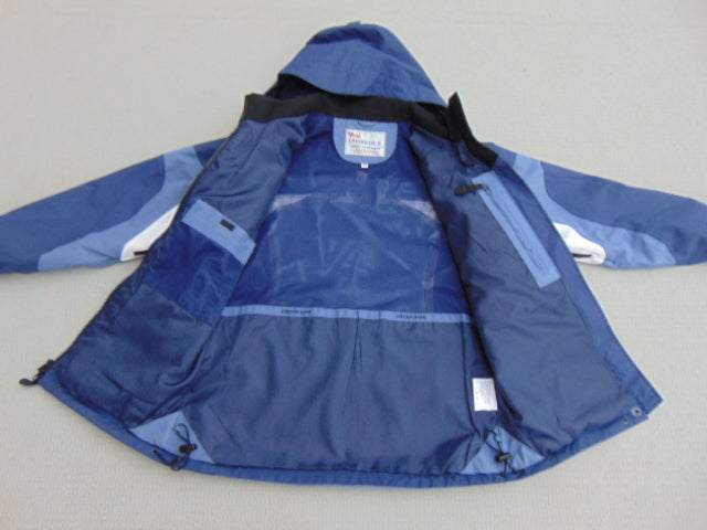 Rain Coat Ladies Size Small Viking Creekside Blue White Waterproof