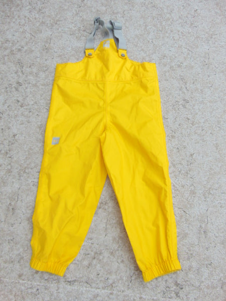 Rain Pants Child Size 5 MEC Yellow Bib Overalls Waterproof Excellent