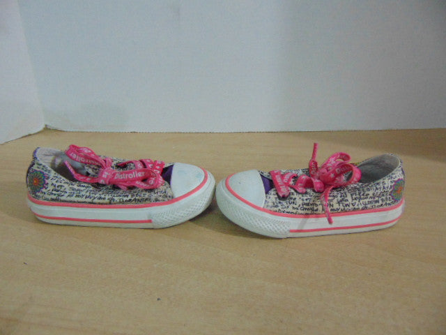 Runners Child Size 5 Infant Baby Converse All Star Pink Multi Canvas.
