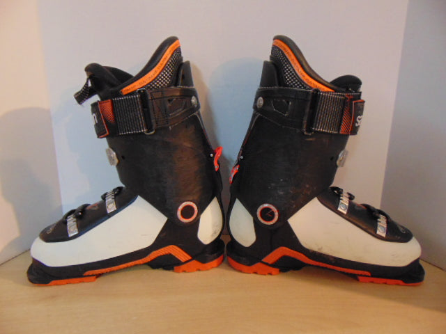 Ski Boots Mondo Size 26.5 Men's Size 8.5 Ladies Size 9.5  305 mm Salomon Custom White Black Orange