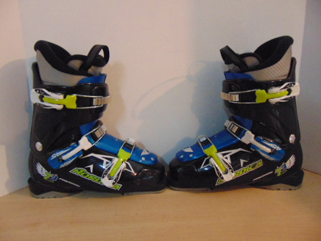 Ski Boots Mondo Size 25.0 Men's Size 7 Ladies Size 8 290 mm Nordica FireArrow Blue Lime Black New Demo Model