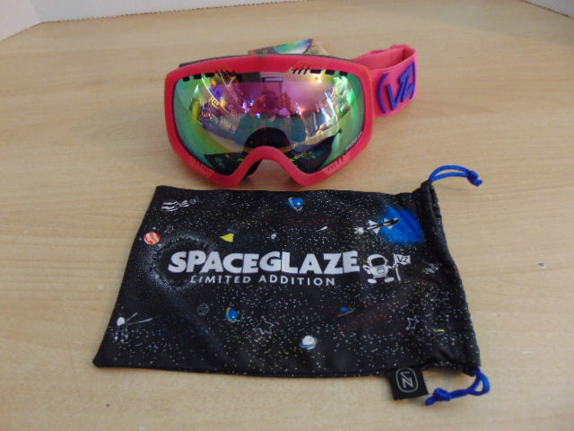 Ski Goggles Adult Size VonZipper Space Glaze NEW With Tags European Pink With Bag And Mirrored Lenses