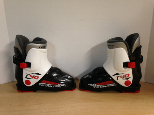 Ski Boots Mondo Size 20.0 Child Size 1-2 251 mm Tecno Black White Red