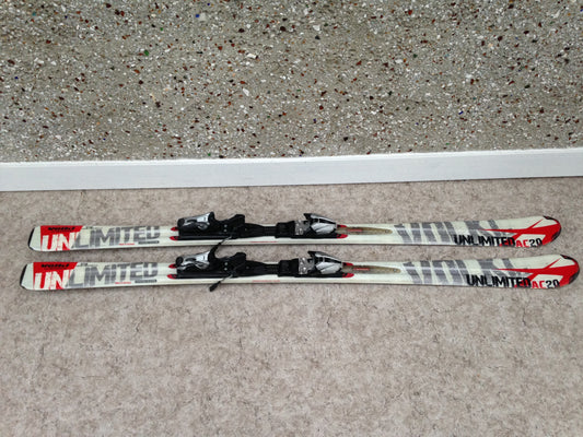 Ski 170 Volki Unlimited Parabolic Great For Down Hill and Back Country Red and Grey With Bindings