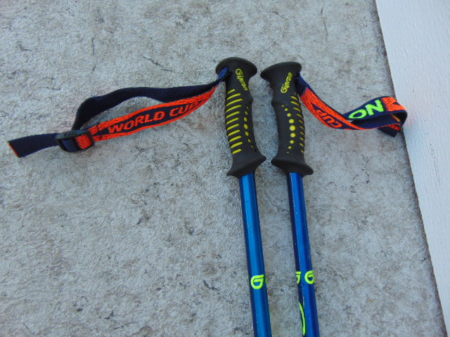 Ski Poles Adult Size 50 inch Gipron World Cup Blue Lime Orange Rubber Handles