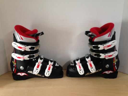 Ski Boots Mondo Size 22.5 Child Size 4-5 260 mm Nordica Black White Red Excellent